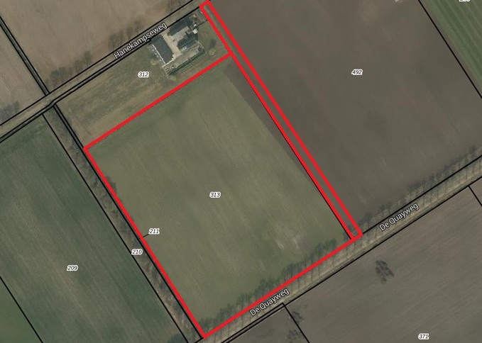 Losse grond te koop in Noord-Brabant: Hanekampseweg De Quayweg, Landhorst