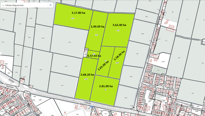 Losse grond te koop in Friesland: It Bosk, Bitgummole